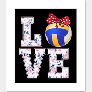 Summer Floral Love Volleyball Posters and Art